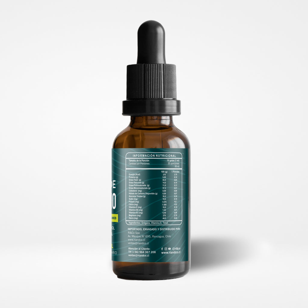Aceite de Orégano Orgánico 80-85% Carvacrol 30 ml Ri&Co