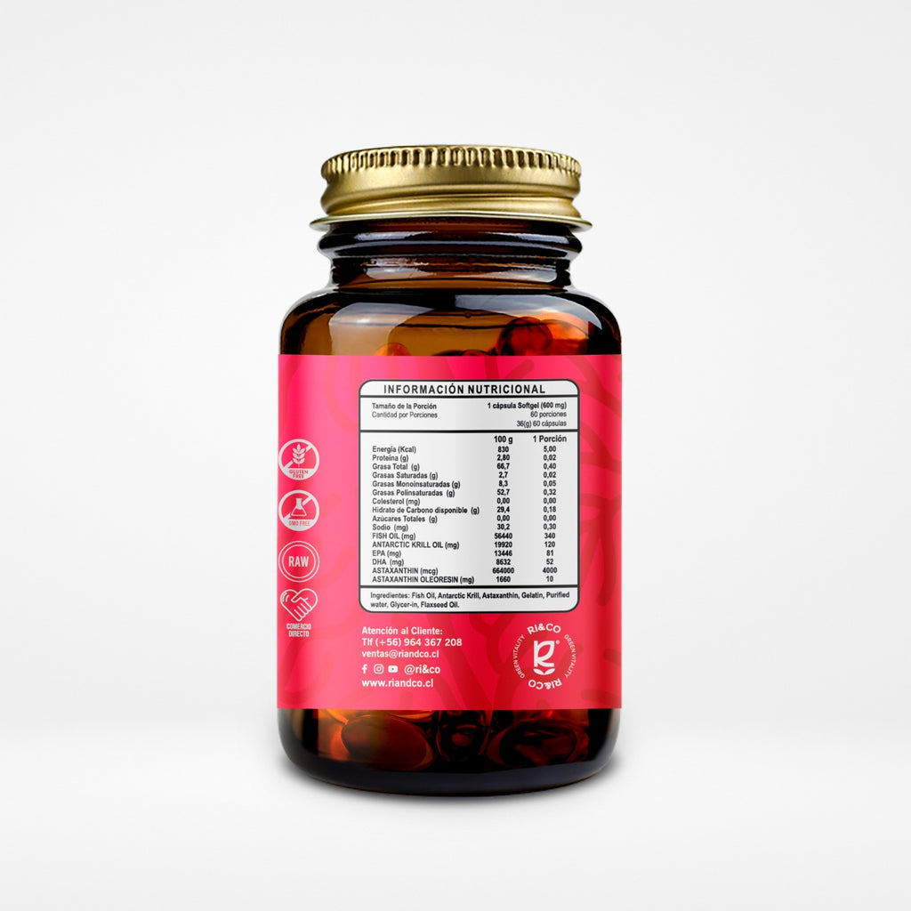 Astaxanthin 4 mg + Omega 3 60 Softgels