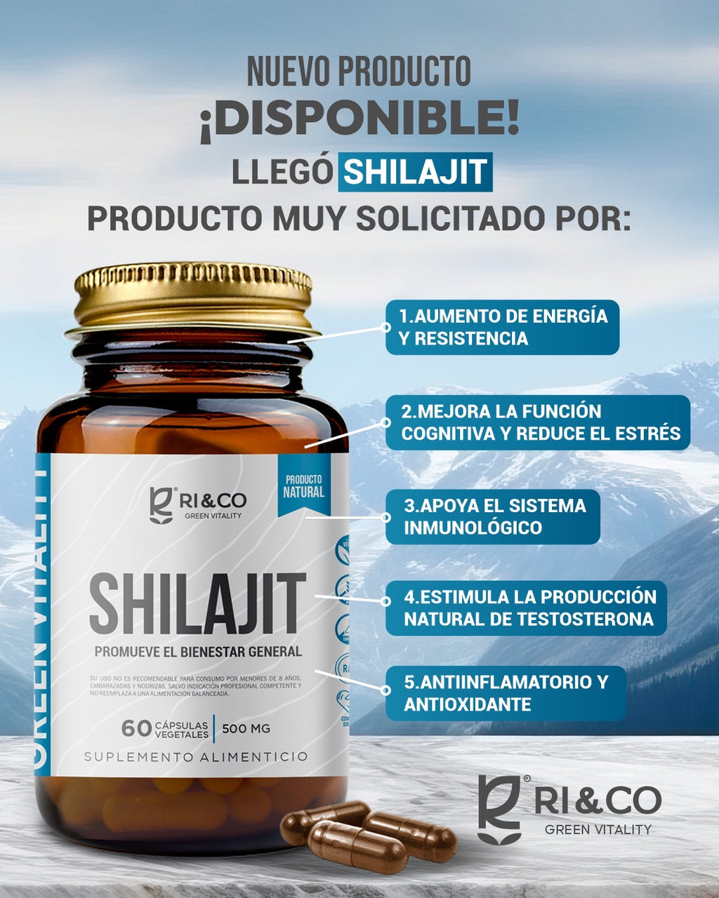 Shilajit 60 Cápsulas