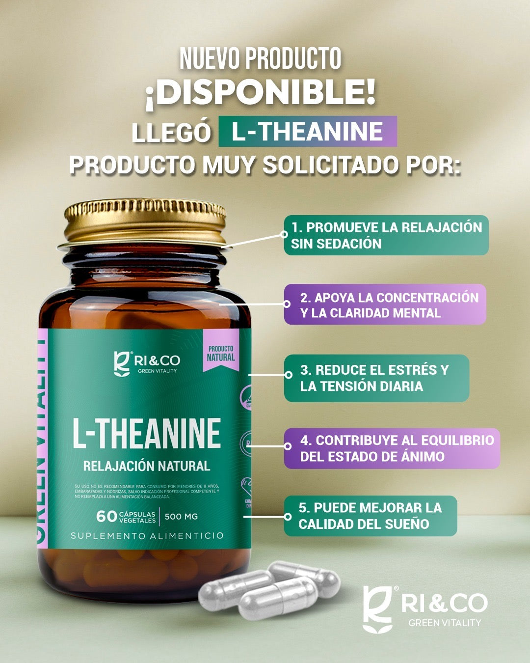 L-Theanina 500 mg