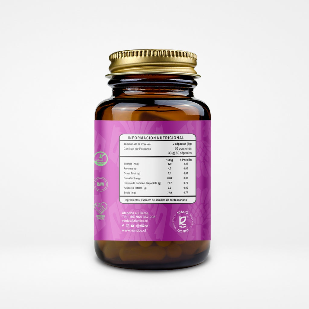 Cardo Mariano (Silymarin / Milk Thistle) - 60 Cápsulas