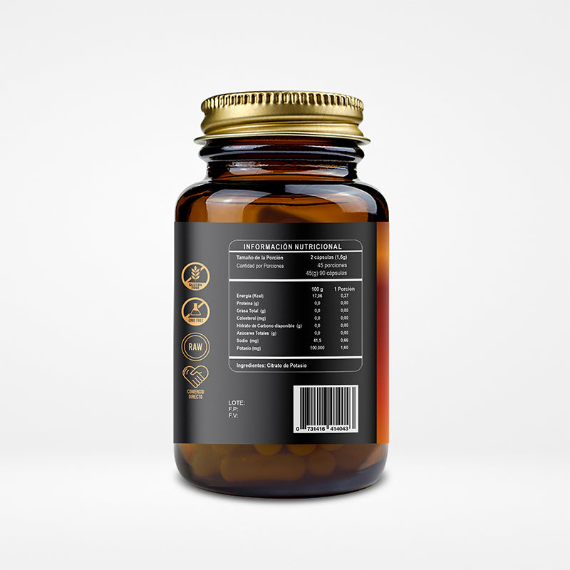 Citrato de Potasio 800 mg 90 Cápsulas