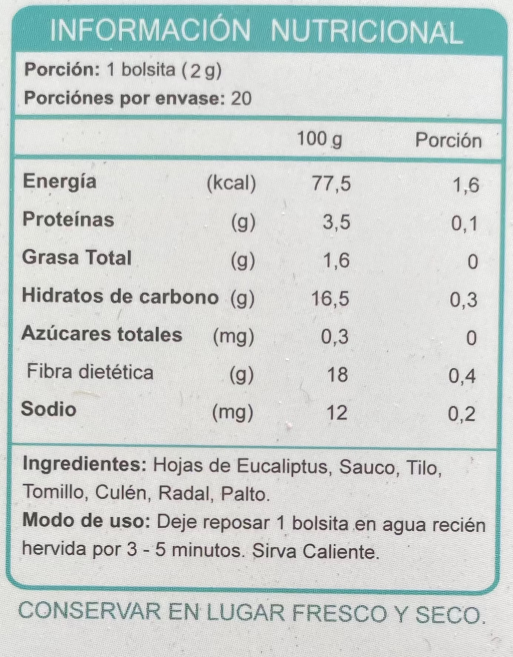 Eucaliptus Blend FNL 20 Bolsitas