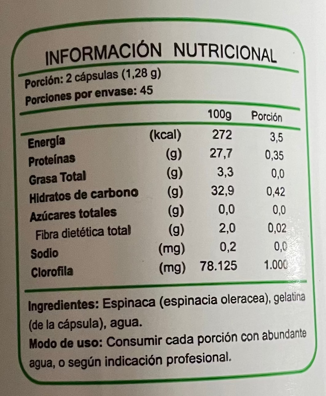 Clorofila FNL 90 Cápsulas