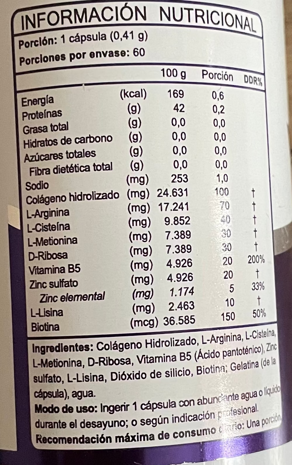Vital Hair For Men FNL 60 Cápsulas