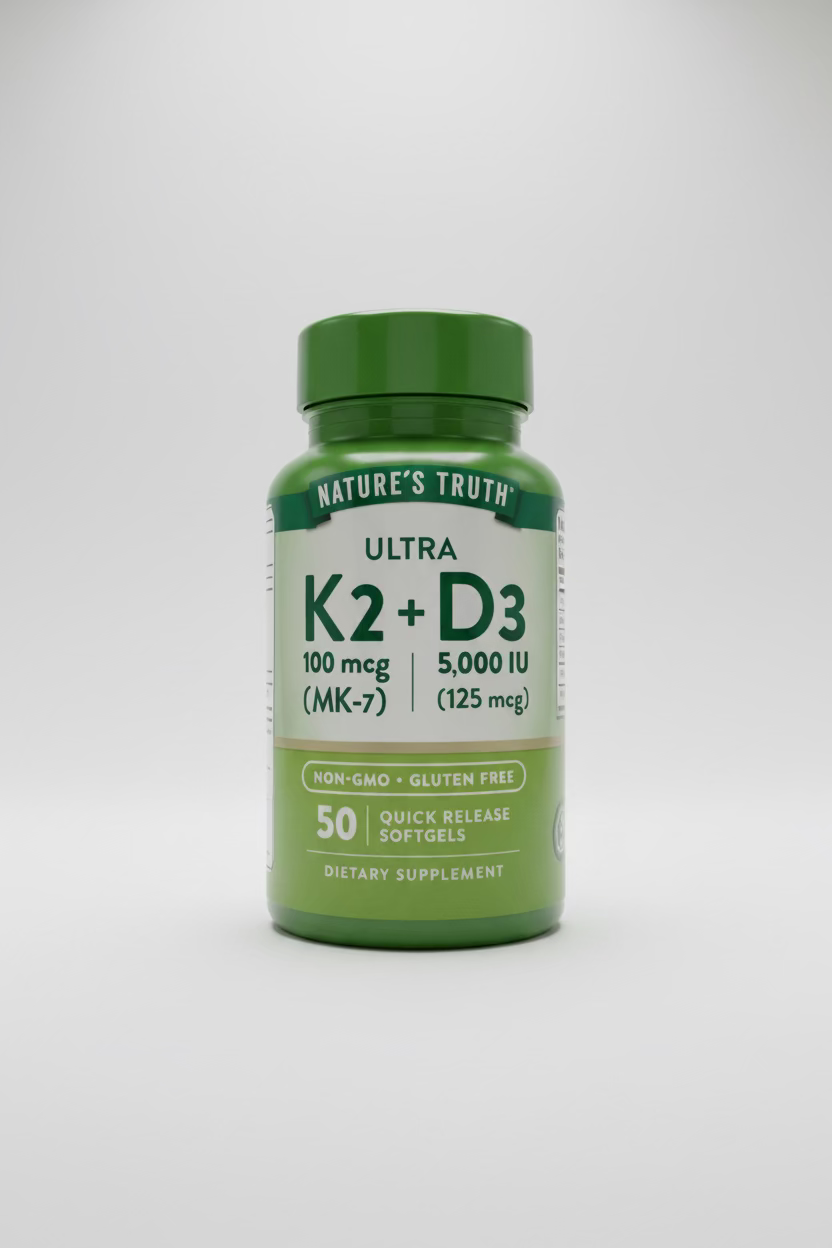 K2 (100mcg MK-7) + D3 (5000 UI, 125mcg)