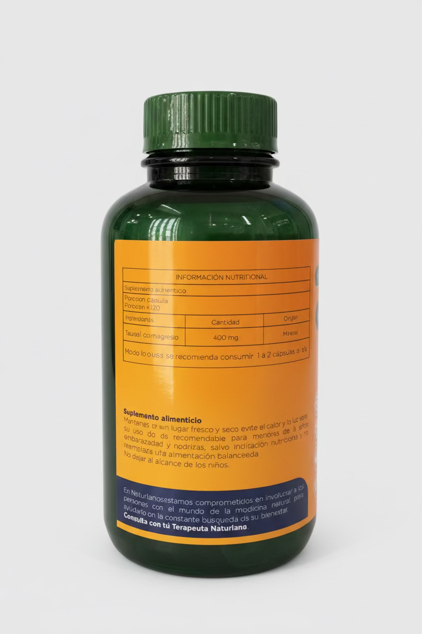 Taurato de Magnesio 120 cap Naturland