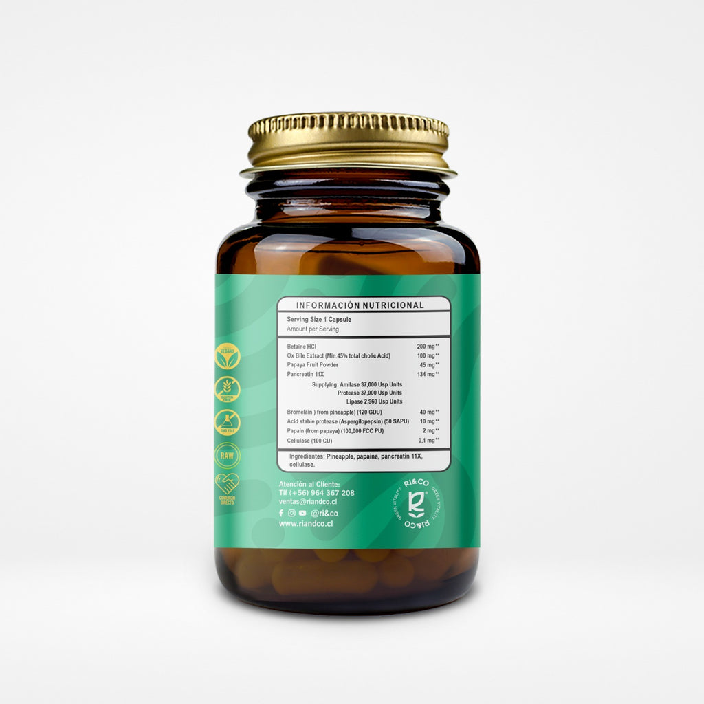 Digestive Enzymes 500 mg 60 Cápsulas