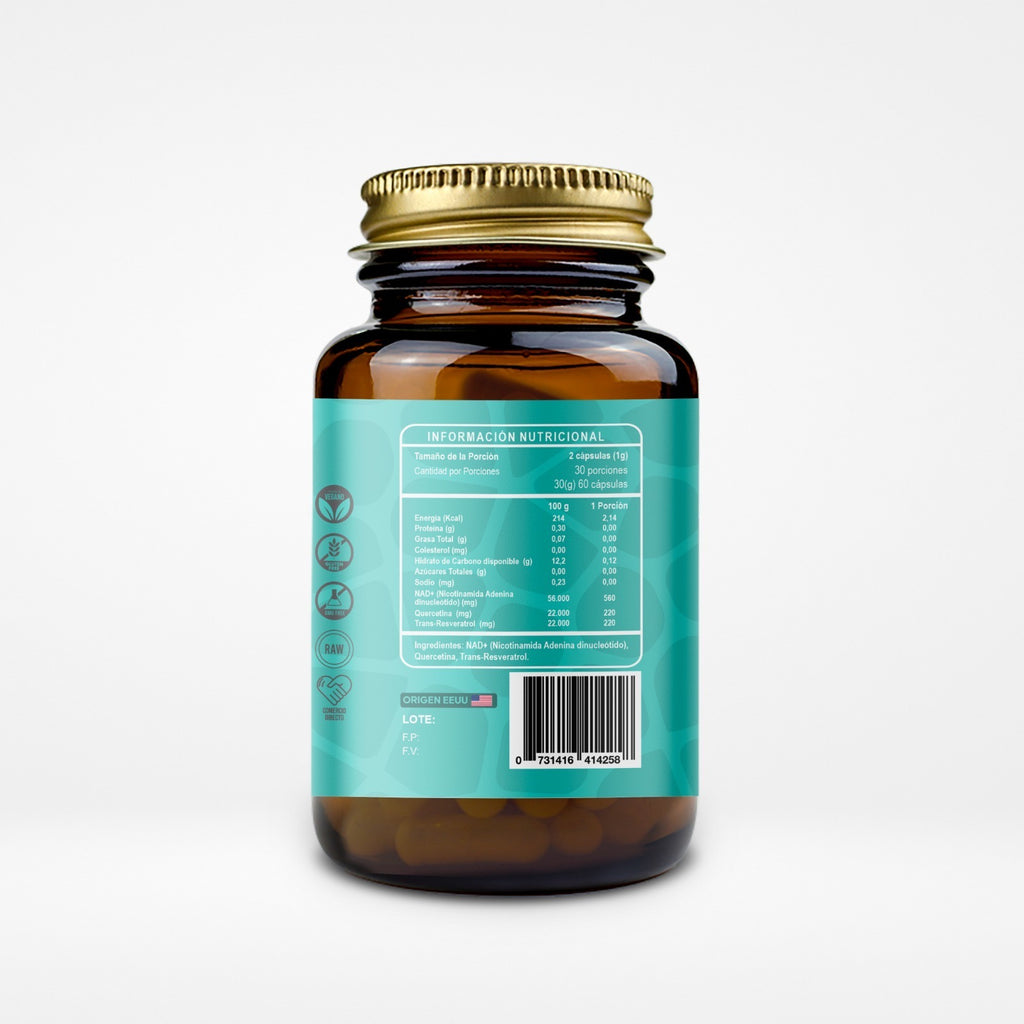 NAD+ con Resveratrol 60 Cápsulas