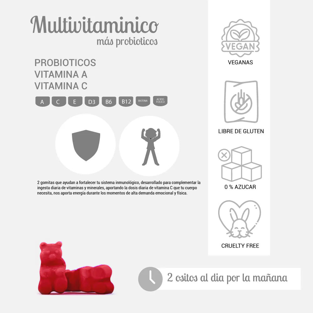Multivitamico + Probiotico 60 Gomitas Perfect Bear